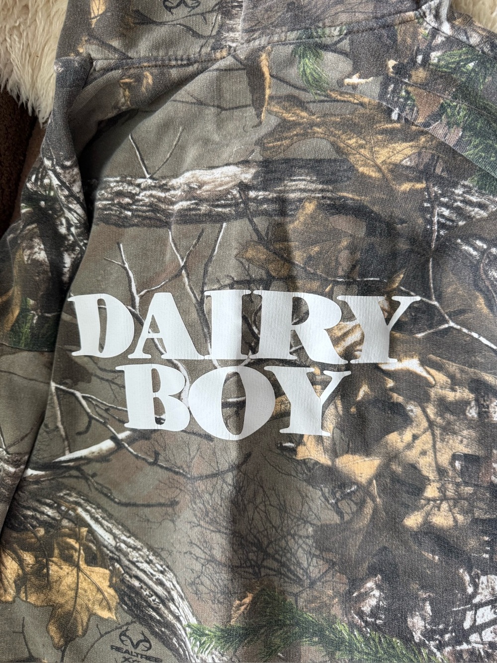 Dairy Boy Woodland Camo Boyfriend Hoodie - Picture 5 of 5